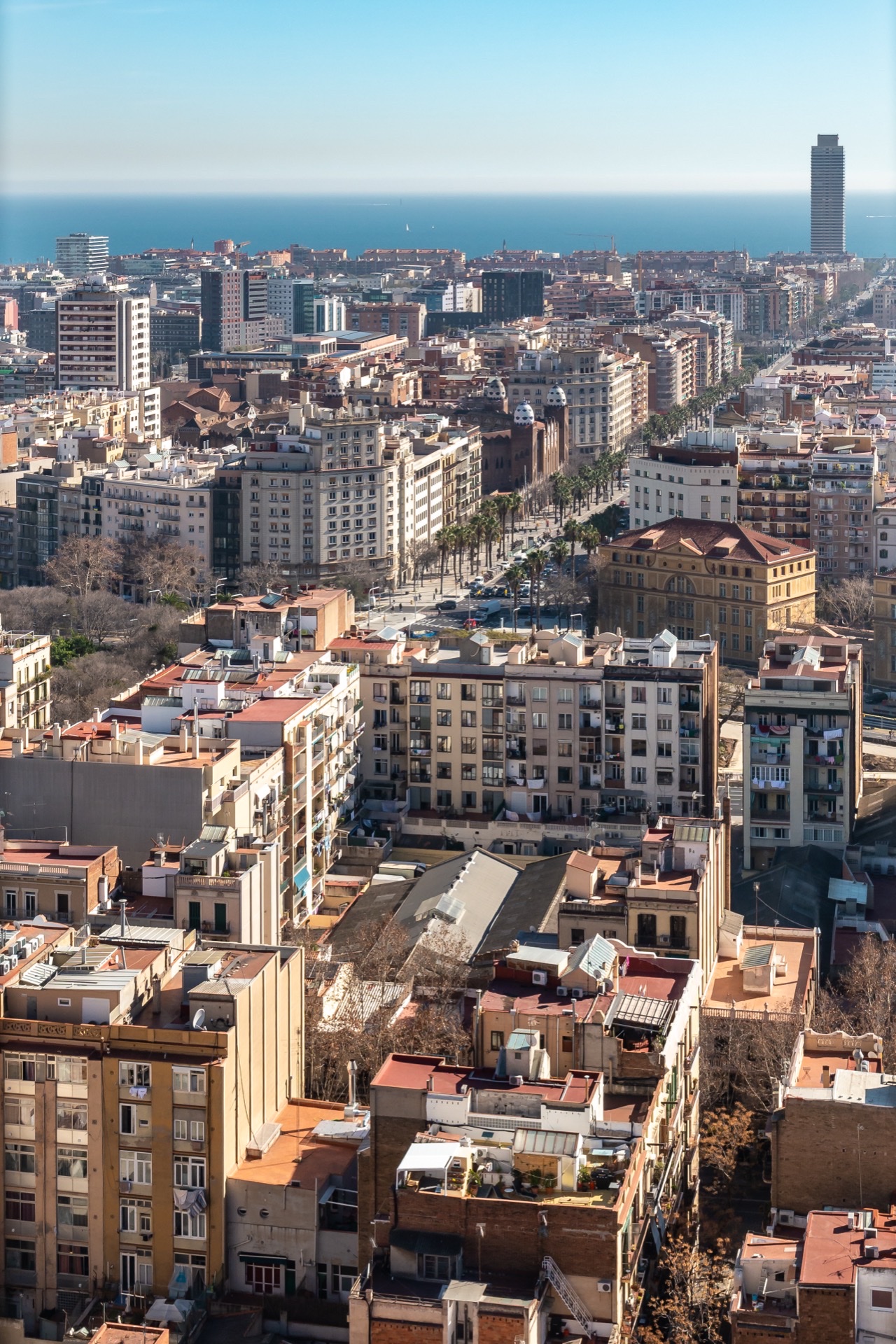 Barcelona Eixample District View