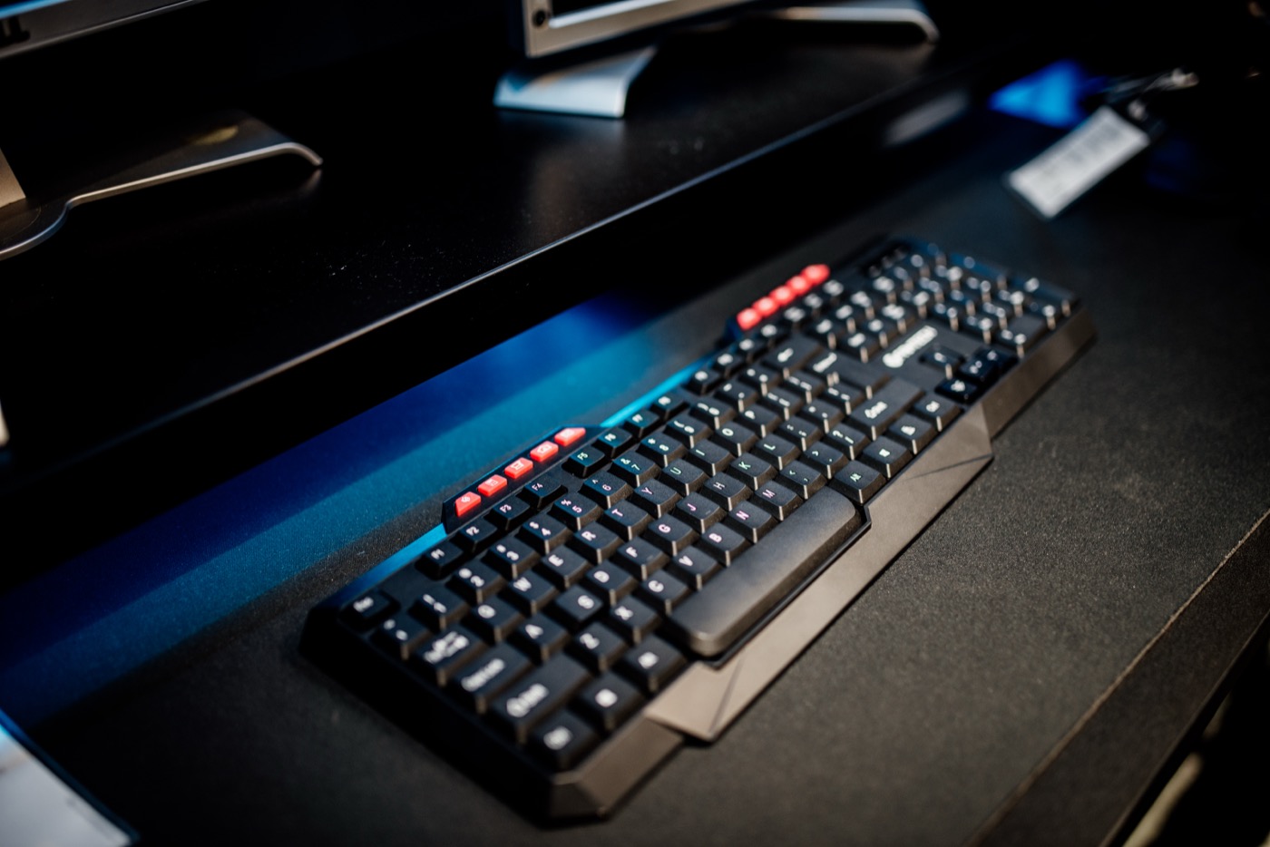 Secure desktop workstation keyboard with backlit illumination for digital banking authorization