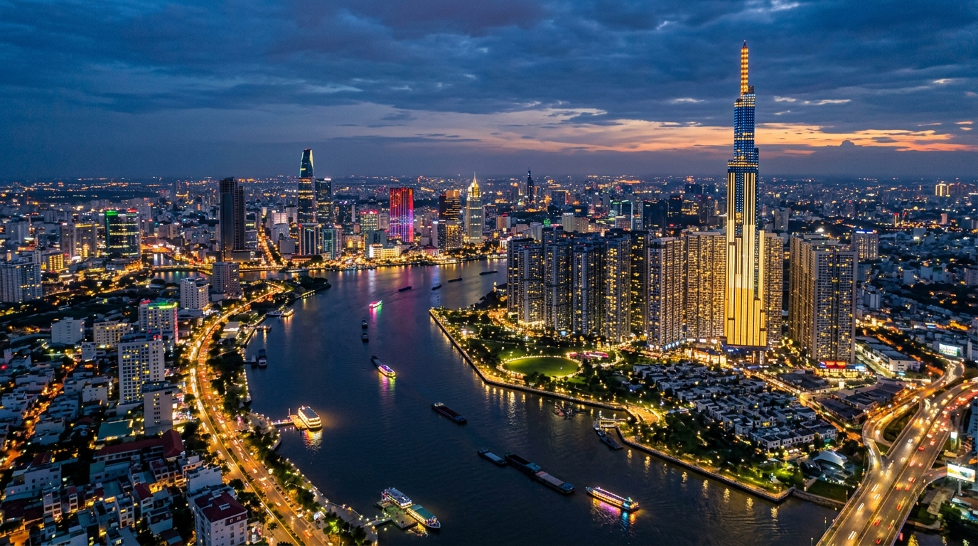 Ho Chi Minh City Skyline Twilight