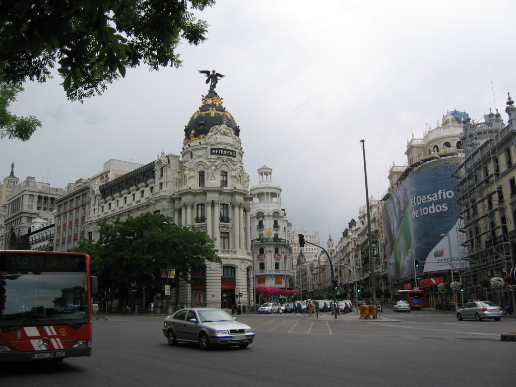 Madrid Gran Via and Calle de Alcala