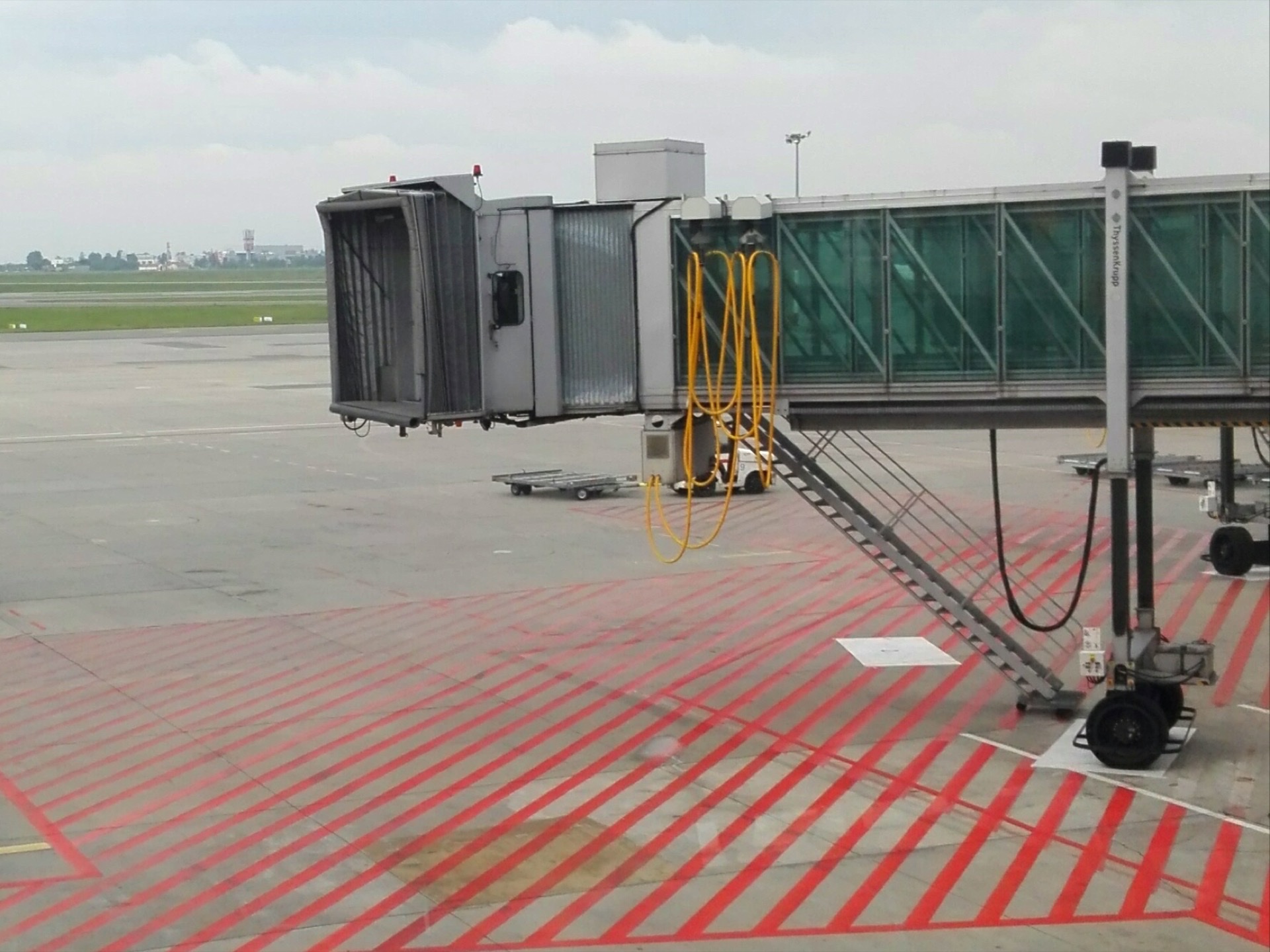 International airport departures boarding jet bridge terminal for cross-border transit